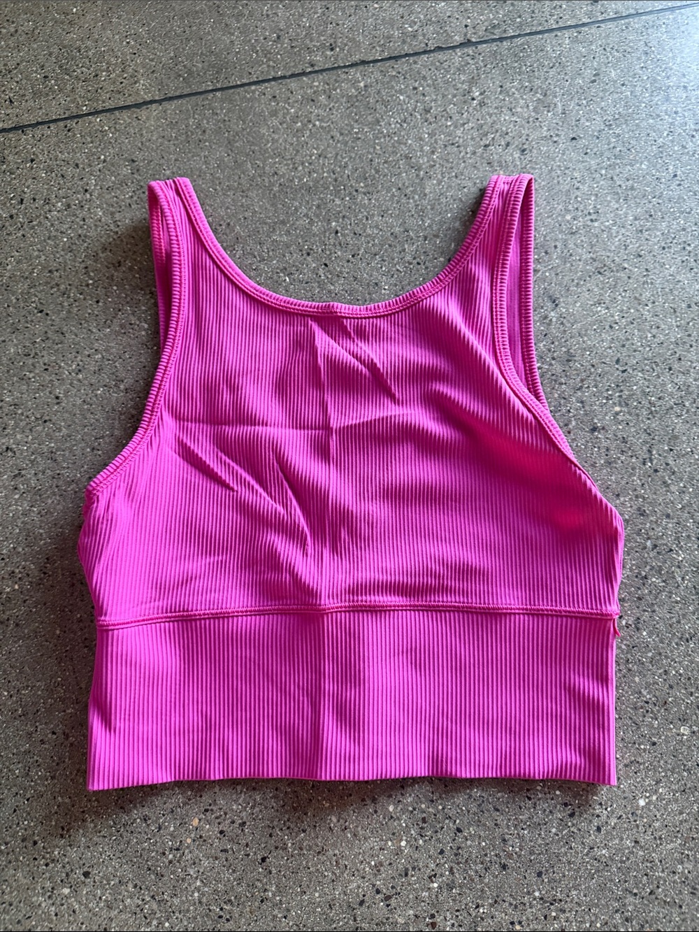 lululemon athletica Hot Pink Ribbed V-Neck Crop Tank